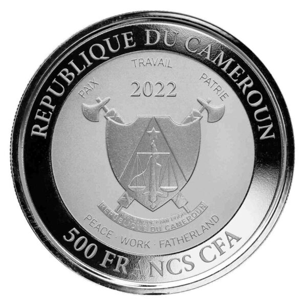 Cameroon Mandrill 1 uncja srebra 2022