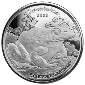 EC8 Dominica Mountain Chicken 1 uncja srebra 2022