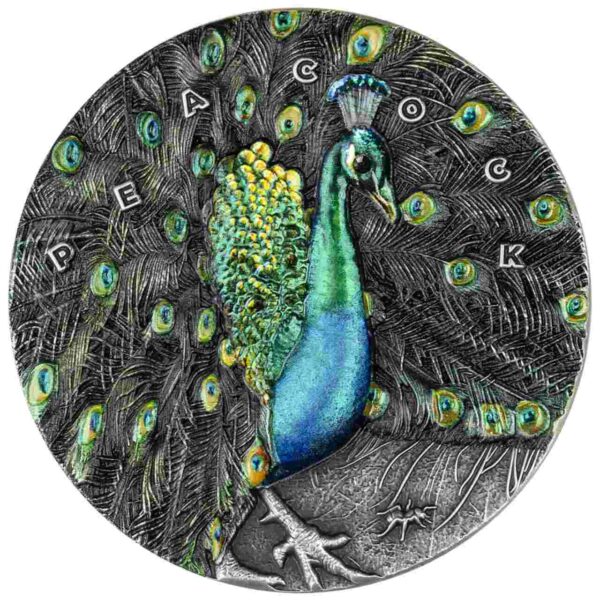 Peacock Amazing Animals 3 uncje srebra 2022