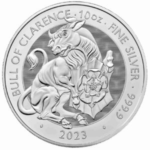 The Bull of Clarence Tudor Beasts 10 uncji srebra 2023