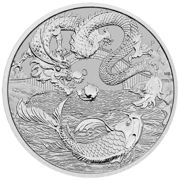 Dragon & Koi Chinese Myths and Legends 1 uncja srebra 2023