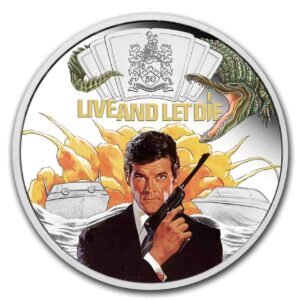 James Bond Live & Let Die 1 uncja srebra 2023 Kolorowany