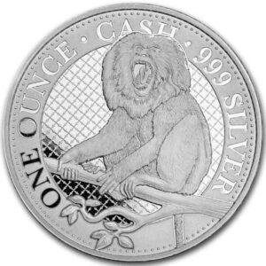 Lion Tailed Macaque Cash India Wildlife 1 uncja srebra 2023