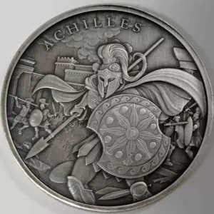Achilles Legendary Warriors 1 uncja srebra Antique
