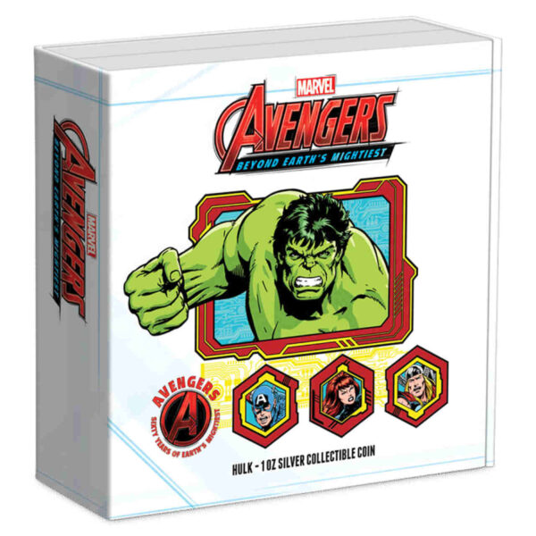 Hulk Avengers 60th Anniversary 1 uncja srebra 2023