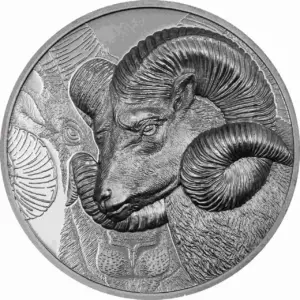 Magnificent Argali 2 uncje srebra 2022 Black Proof