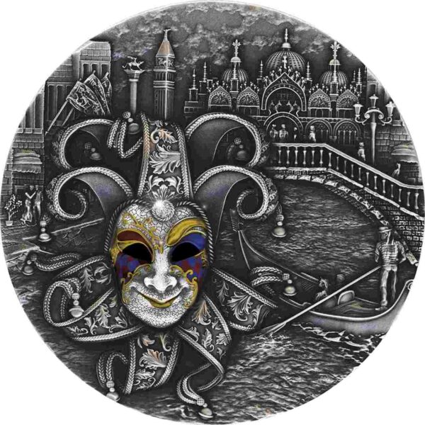Venetian Mask 2 uncje srebra 2022