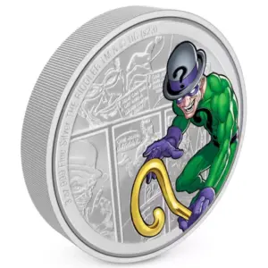 DC Villans The Riddler 3 uncje Srebra 2023 Proof