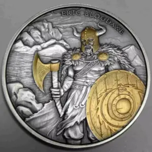 Eric Bloodaxe Legendary Warriors 1 uncja srebra Antique Gold