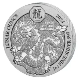 Rwanda Lunar Dragon 1 uncja srebra 2024