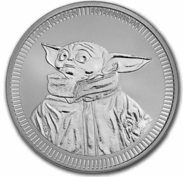 Star Wars Baby Yoda 1 uncja srebra 2023