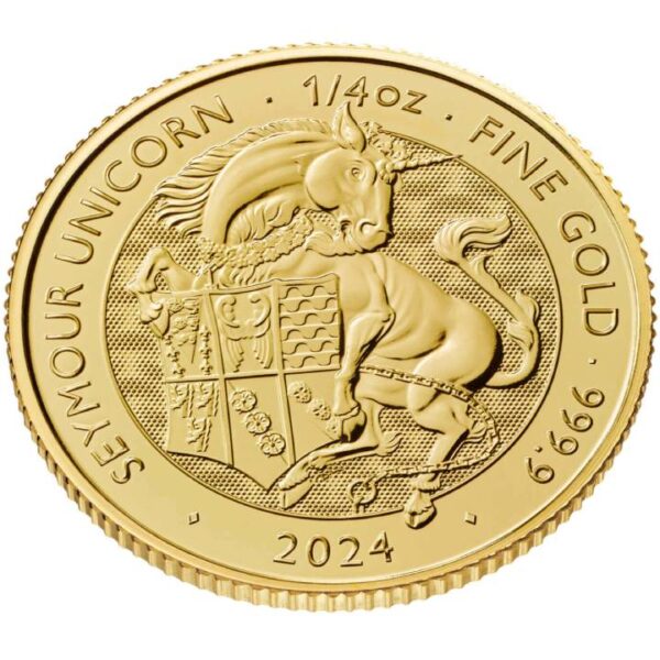 The Seymour Unicorn Tudor Beasts 1/4 uncji złota 2024