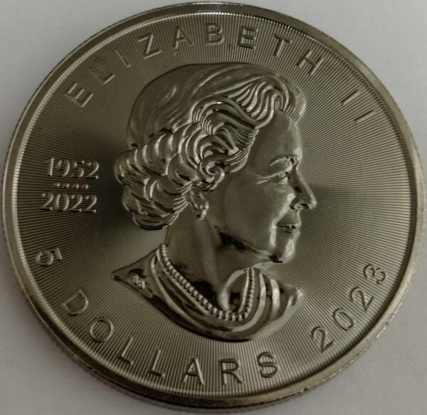 Kanadyjski Liść Klonowy 1 uncja srebra 2023 Ruten z hologramem