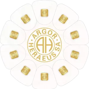 Sztabka złota 10 x 1 g Argor-Heraeus