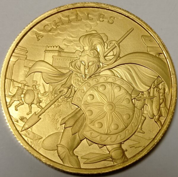 Achilles Legendary Warriors 1 uncja srebra Pełne złocenie
