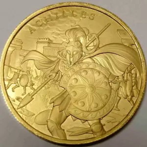 Achilles Legendary Warriors 1 uncja srebra Pełne złocenie