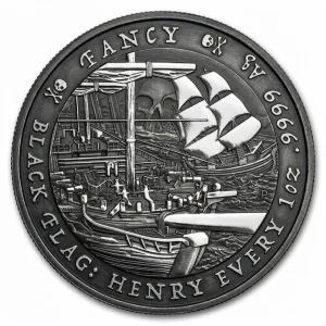 The Fancy Black Flag 1 uncja srebra 2023 Antiqued