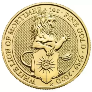 White Lion of Mortimer Bestie Królowej 1 uncja złota 2020