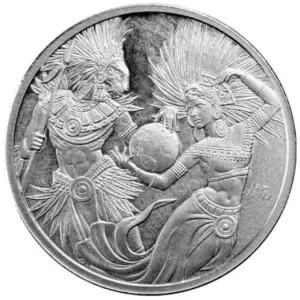 Yin Yang Aztec 1 uncja srebra