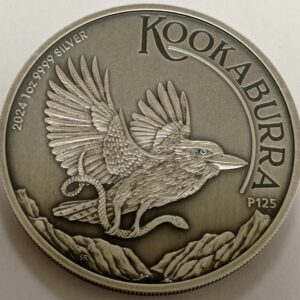 Kookaburra 1 uncja srebra 2024 Antique