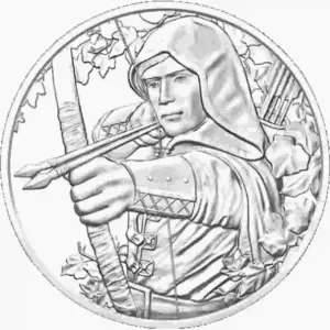 825th Anniversary Robin Hood 1 uncja srebra 2019