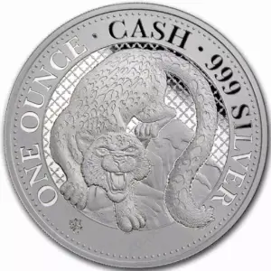 The Snow Leopard Cash India Wildlife 1 uncja srebra 2024