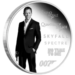 James Bond Legacy Series - 5th Issue 1 uncja srebra 2024 Proof Kolorowany