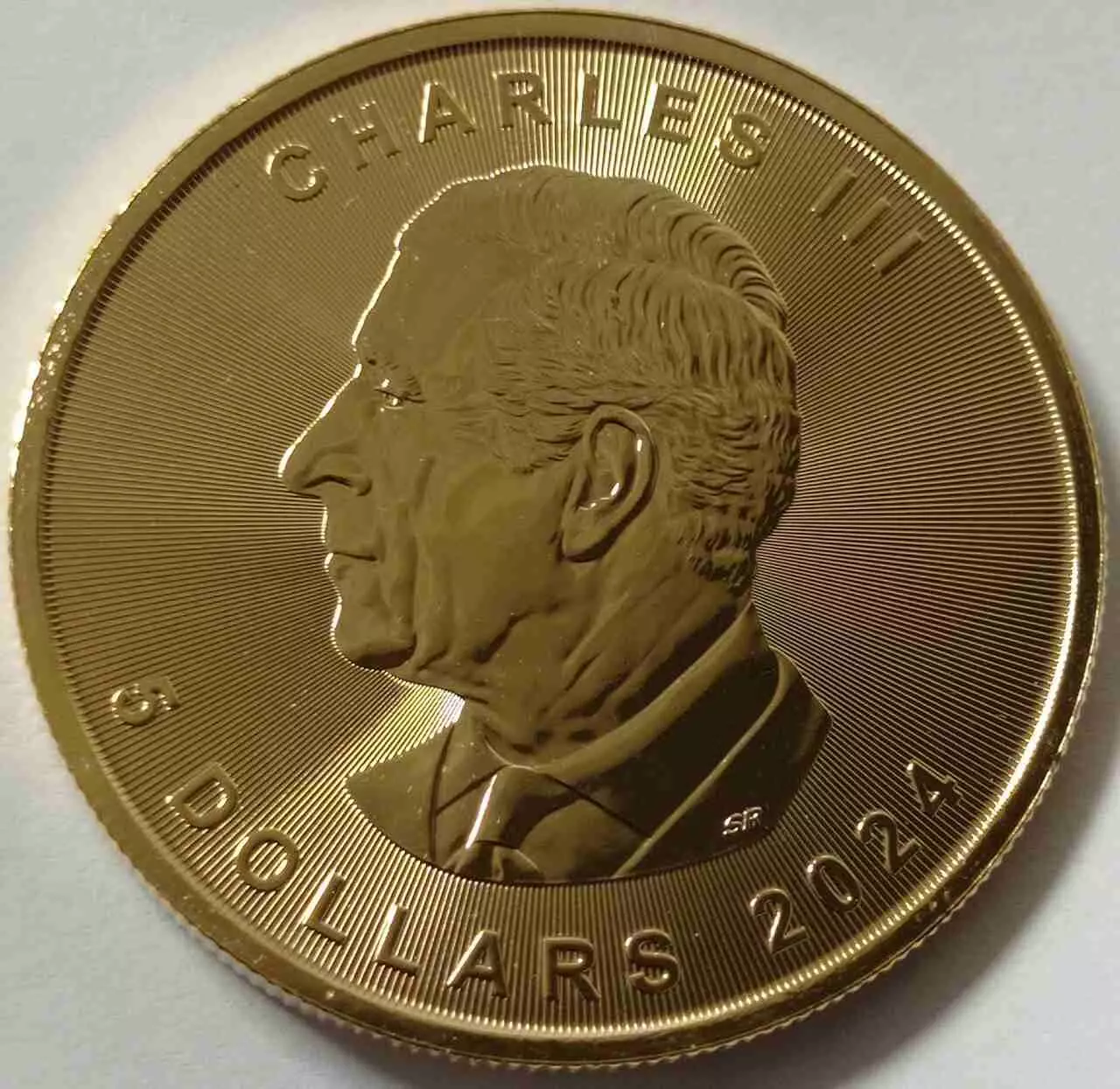 Kanadyjski Liść Klonowy 1 uncja Srebra 2025 Pełne złocenie - obrazek 2