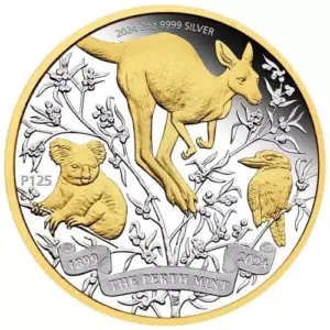 The Perth Mint’s 125th Anniversary 1 uncja srebra 2024 Pozłacana