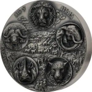 Afrika Completer Coin Mauquoy Haut 5 uncji srebra 2022
