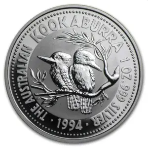 Kookaburra 1 uncja srebra 1994