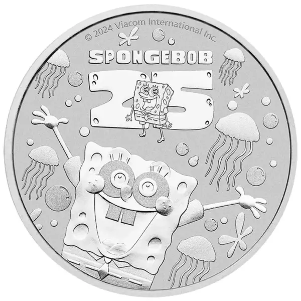 Spongebob Squarepants 25th Anniversary 1 uncja srebra 2024