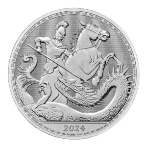 St George and Dragon 1 uncja srebra 2024