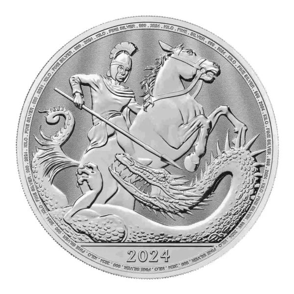 St George and Dragon 1 uncja srebra 2024