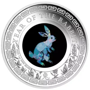 Lunar III Rok Królika 1 uncja Srebra 2023 Proof Opal