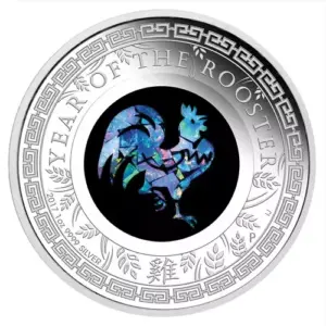 Lunar Opal Rok Koguta 1 uncja Srebra 2017