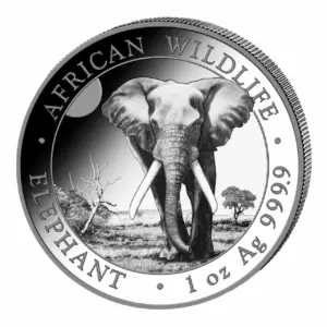 Słoń Somalijski African Wildlife 1 uncja Srebra 2025