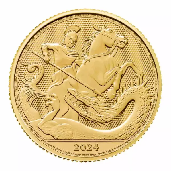 St George and Dragon 1/4 uncji złota 2024