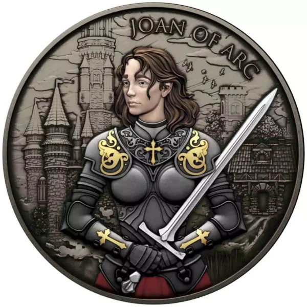 Joan of Arc Legendary Warriors 1 uncja srebra Antique Color