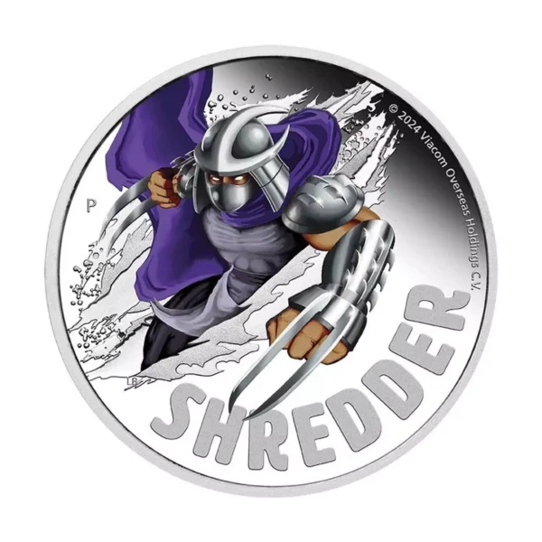 Shredder Teenage Mutant Ninja Turtles 1 uncja srebra 2024