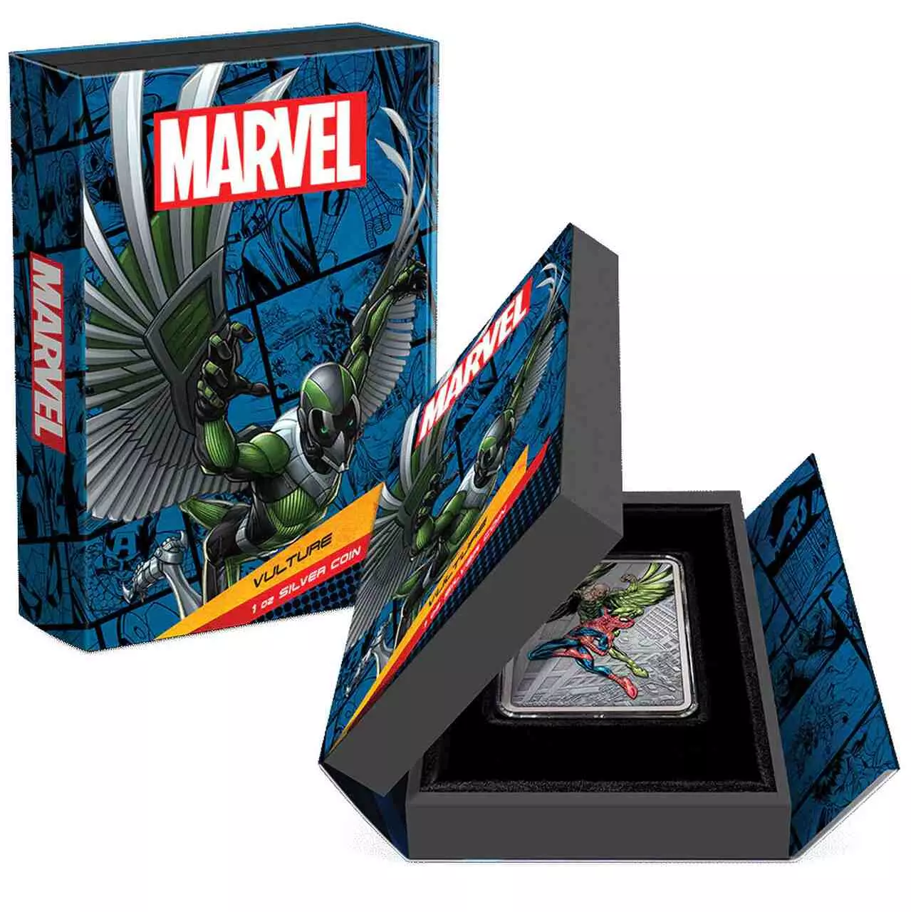 Sztabko moneta Vulture Spider Man Villains 1 uncja srebra 2024 - obrazek 4