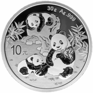 Chińska Panda 30 g Srebra 2025