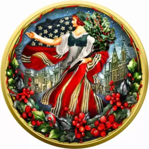 Merry Christmas USA American Eagle 1 uncja srebra 2024