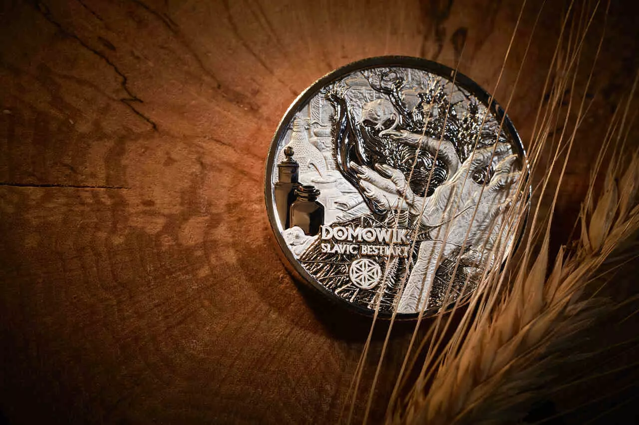 Srebrna moneta Domowik Słowiańskie Bestie 1 uncja srebra - obrazek 3
