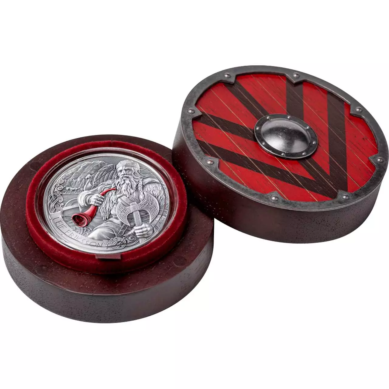 Srebrna moneta Leif Eriksson The Way to Valhalla 2 uncje srebra 2025 - obrazek 6