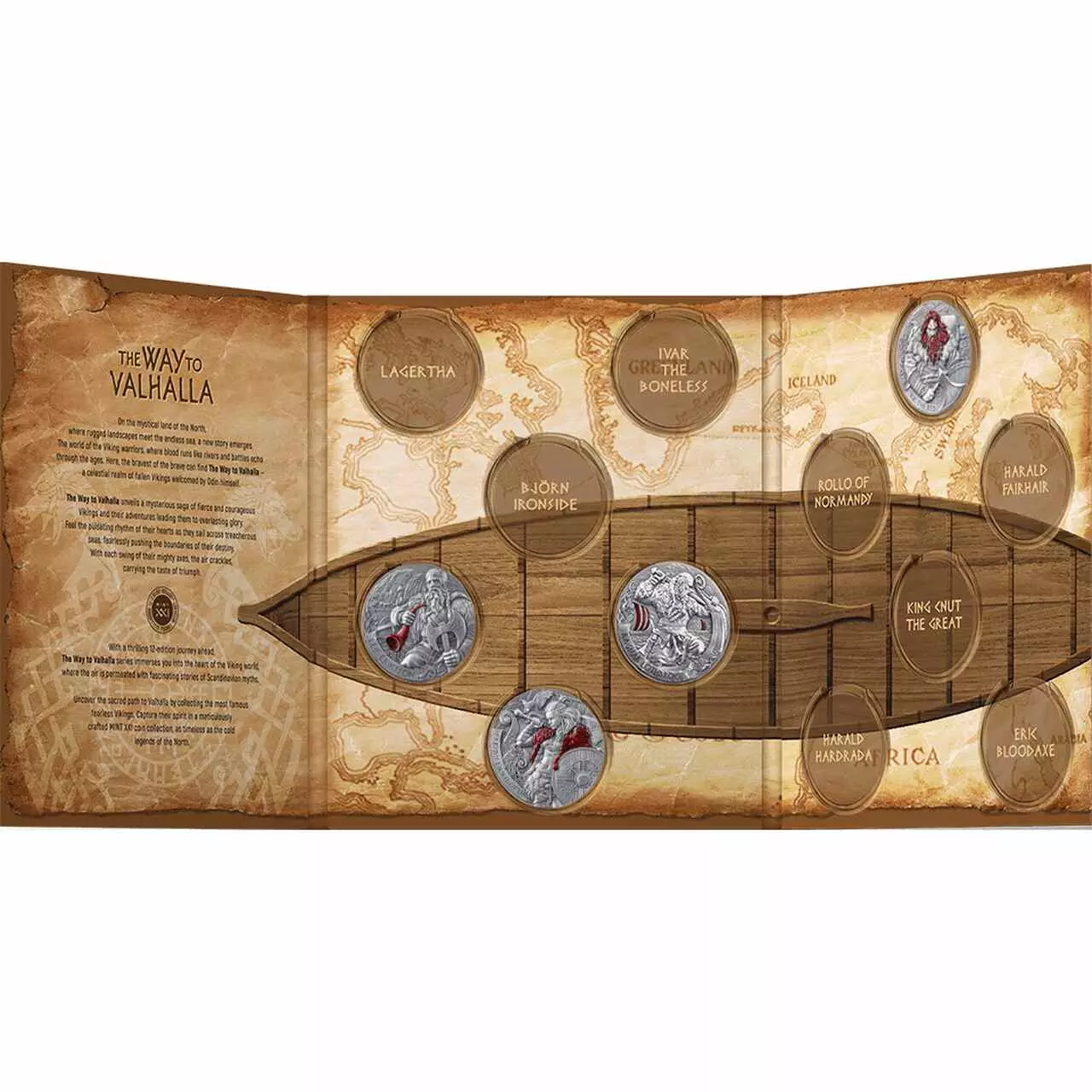 Srebrna moneta Leif Eriksson The Way to Valhalla 2 uncje srebra 2025 - obrazek 2