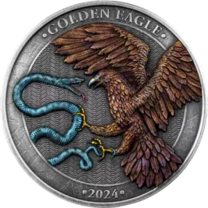 Srebrna moneta Malta Golden Eagle 2 uncje srebra 2024 HR Limited Edition