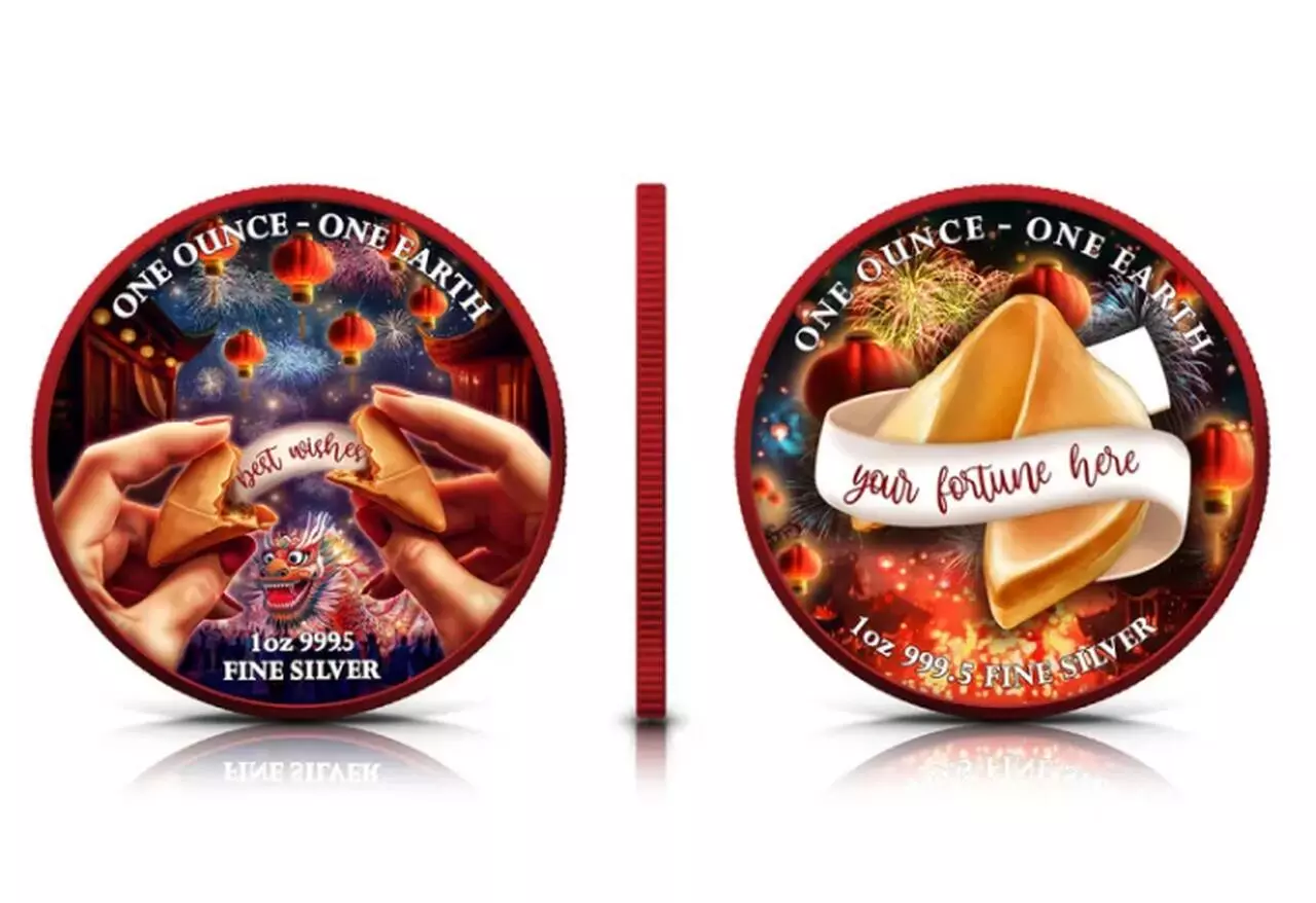 Srebrna moneta New Year Fiji Earth 1 uncja srebra 2022 - obrazek 5