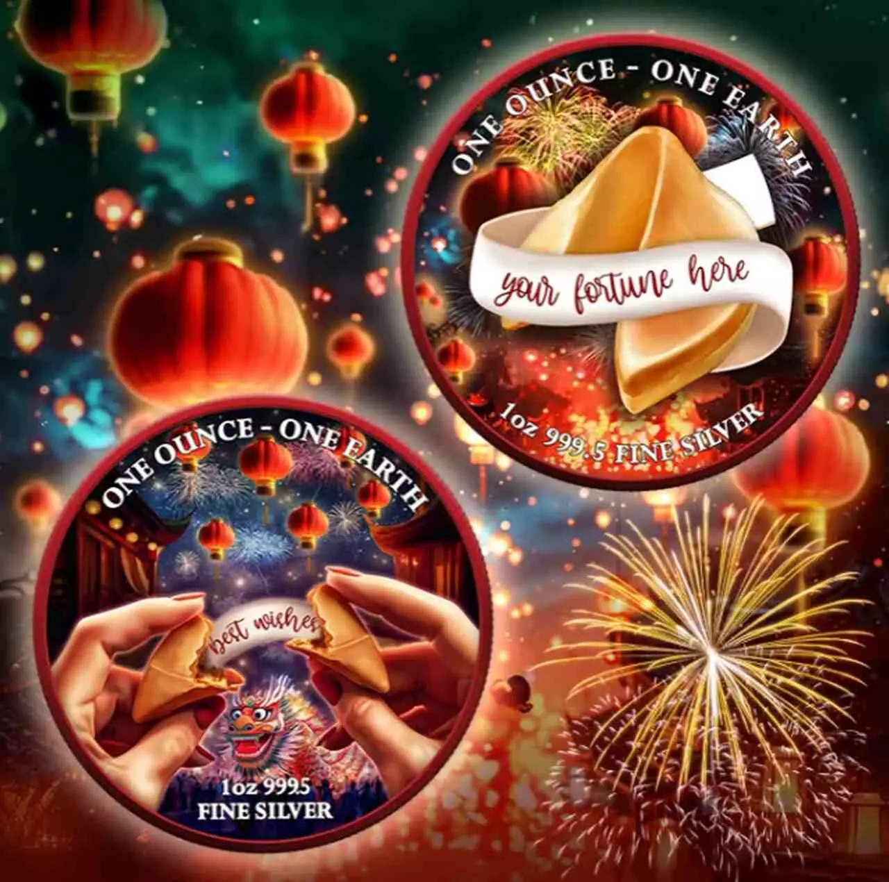 Srebrna moneta New Year Fiji Earth 1 uncja srebra 2022 - obrazek 4
