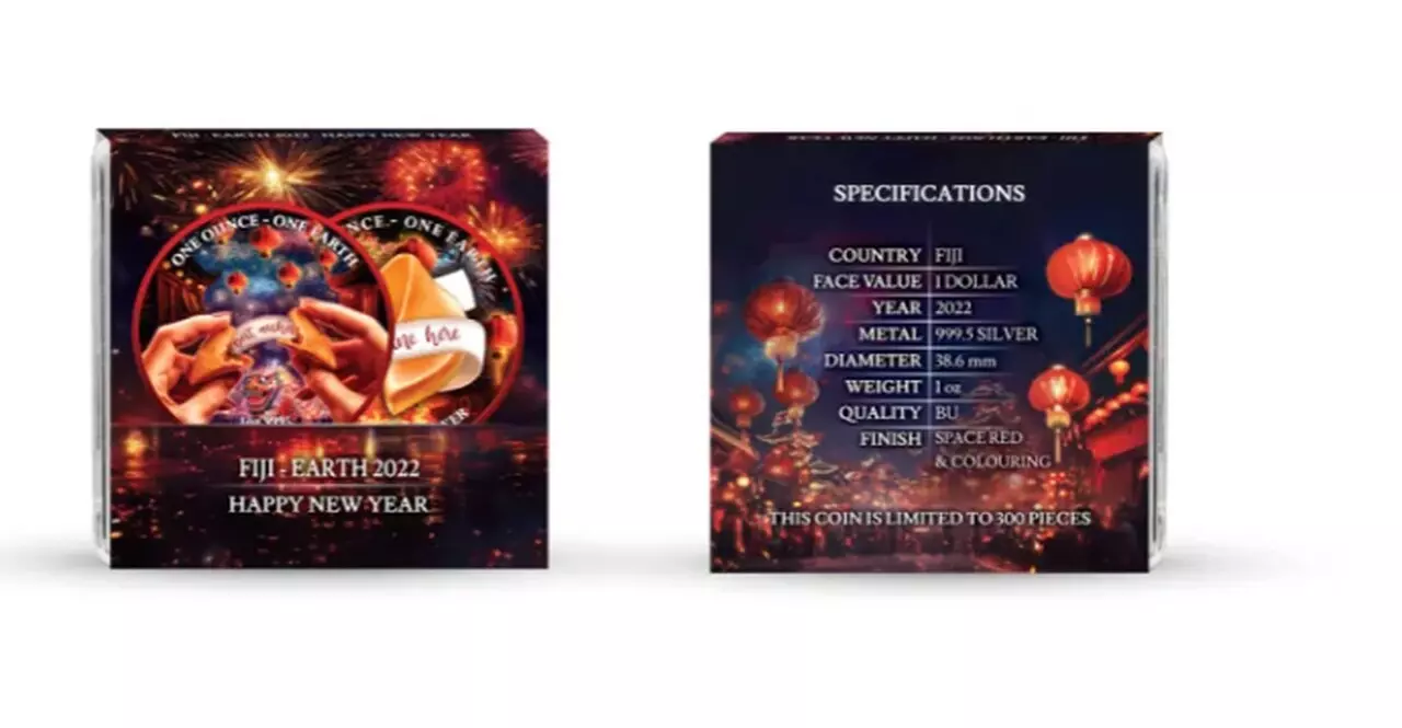 Srebrna moneta New Year Fiji Earth 1 uncja srebra 2022 - obrazek 2